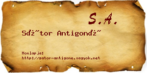 Sátor Antigoné névjegykártya